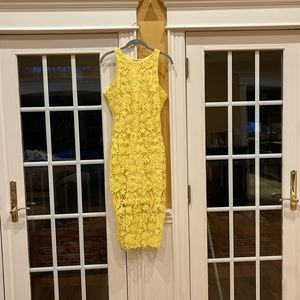 Yellow lace dress